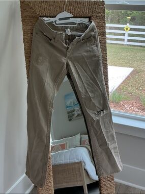Victoria's Secret Straight Leg Jeans in Khaki